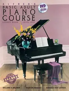 USED-Alfred's Basic Adult Piano Course Lesson Book, Level One [With DVD] by Palmer, Willard A. (Paperback)