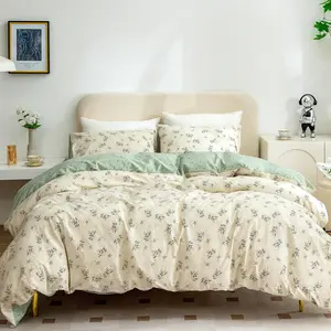 Floral Duvet Cover ,  Brushed Microfiber 3 count  Floral Bedding Sets, Reversible Floral Chic Garden Style Floral   Duvet Cover Floral with Zipper Closure (Floral, )