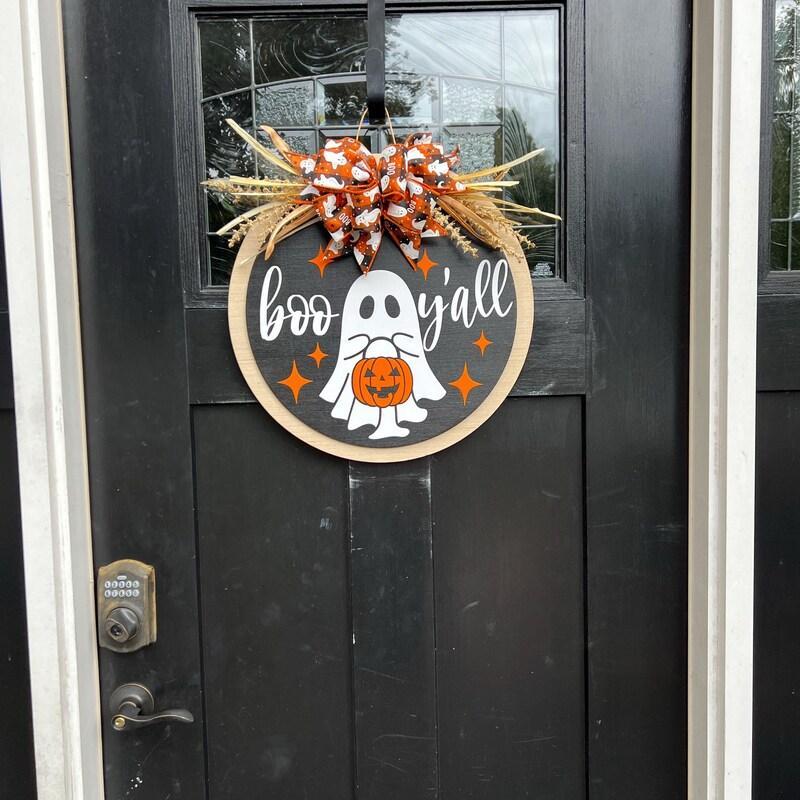 Halloween Front Porch Decor 2026, Halloween Door Sign, Fall Front Door Decor, Farmhouse Porch Home Decoration，Housewarming gift.