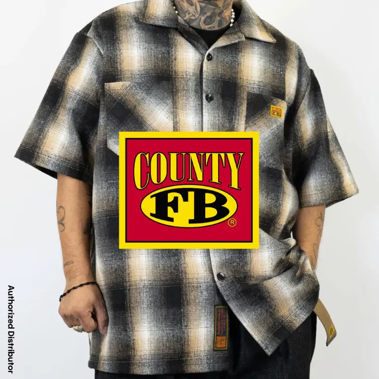 FB County Men's Heavyweight Wool Checker Short Sleeve Shirts 2 Pockets Button Down Shirts Casual Cascade Checker Shirts Hip Hop Party Colorful Casual