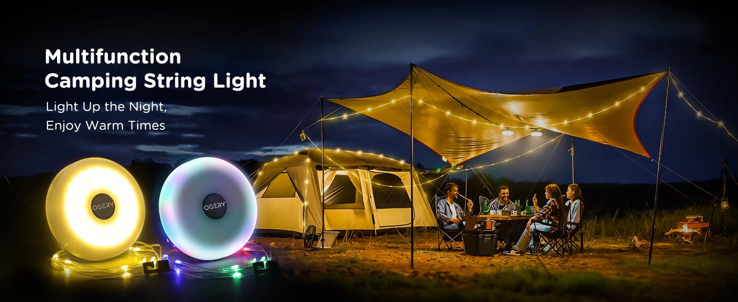 XTAUTO 4 in 1 Quick Storage LED Camping String Lights, 8 Lighting Modes Waterproof Portable Tent Lights, Outdoor Patio Garden Party Halloween Emergency Camping Essentials XTAUTO 4 in 1 Quick Storage LED Camping String Lights, 8 Lighting Modes Waterproof Portable Tent Lights, Outdoor Patio Garden Party Halloween Emergency Camping Essentials