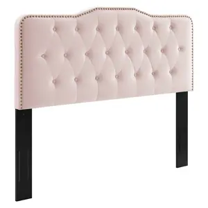 Modway Sophia Tufted Performance Velvet Twin Headboard in Pink