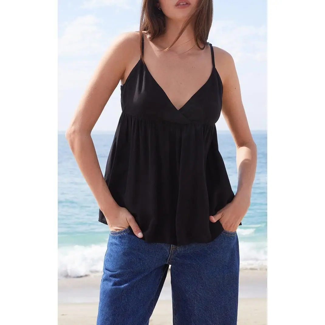 John Galt Women's Black Edith Tank Top