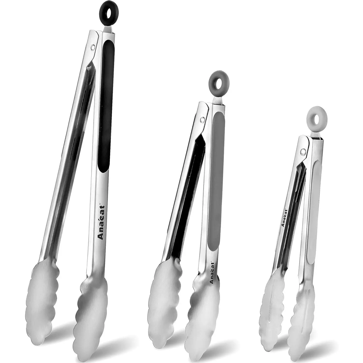 3 Pcs Stainless - Grey, Black, White