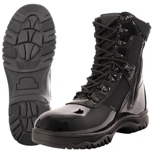 Rothco Men's Forced Entry High-Gloss Tactical Boots with Side Zipper - 8 Inch Comfort Boot Closed Tactical Boots Walking Shoes Fashion Workwear