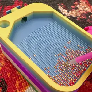 Large Diamond Painting Tray with Crystals Storage, DIY Craft Tools Accessories, Handmade Art Supplies for Hobbyists