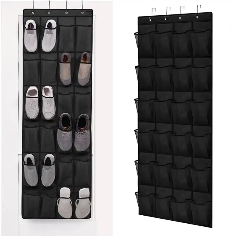 Shoe Storage Bag, 1 Count Door Shoe Organizer, Hanging Shoe Storage Bag with 24 Mesh Large Pockets, Household Shoe Storage Organizer for Men Women, Ho