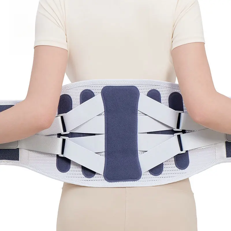 Breathable Mesh Lumbar Support Belt with Steel Plate Support, Adjustable Waist Girdle & Posture Strap for Lower Back Pain & Herniated Disc Relief, Workouts, Polyester, Sitting, 26° Bionic Lumbar Curve, 360° Encircling Fit, Back Pain Sufferers, Dual Compre