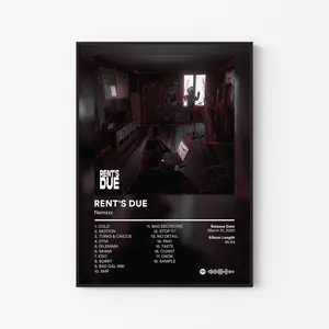 Nemzzz Album Poster, Do Not Disturb Tracklist Art, UK Drill Rap Music Print, Manchester Hip Hop Decor, Unframed Print Only