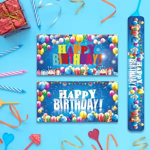 Blue Birthday Balloon Surprise Foldable Envelope, Graduation Gift, Ceremony Atmosphere Decor, Party Favor for Friends and Family