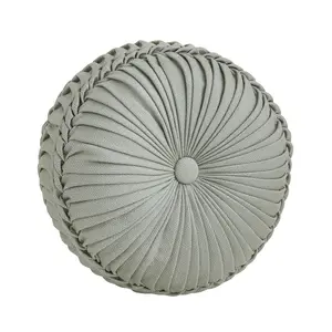Rita Sage Tufted Round Decorative Throw Pillow 15" x 15"