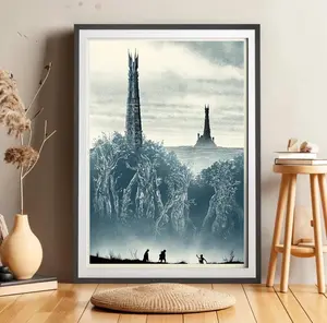 Isengard Aesthetic Poster, Vintage Orthanc Tower Wall Art, Dark Academia LOTR Print, Middle Earth Decor for LOTR Fans