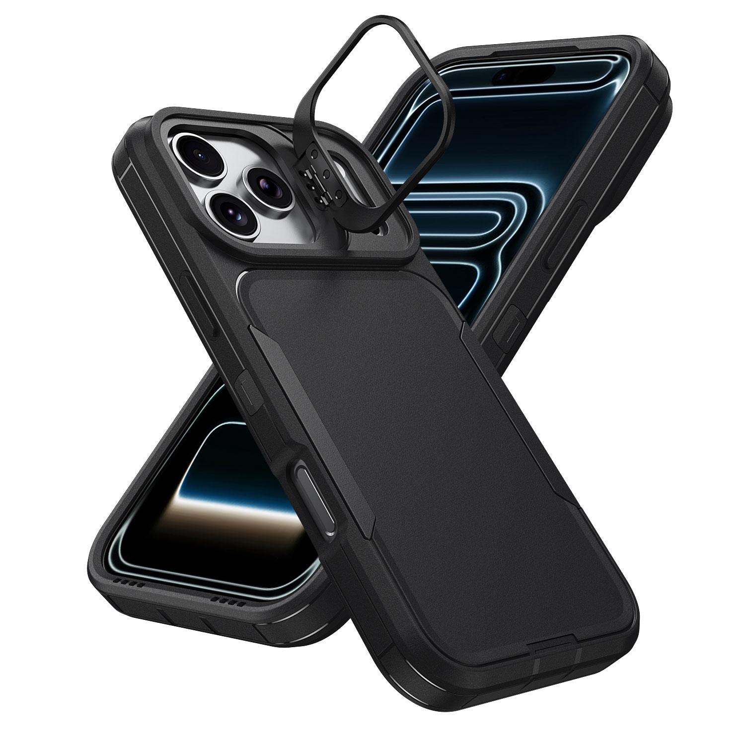 Case for iPhone 17 Pro Max 16 15 14 13 12 11 with Camera Kickstand, Military - Grade Shockproof Protective Case, Rugged Full Body Protective Cover, Anti-Drop Protection Cover