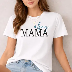 Personalised Boy Mama Shirt, Custom Mama Tshirt With Kids Names, Custom Mom Printed Shirt, Mothers Day Gift, Mom Birthday Gift Idea
