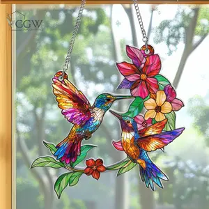 Hummingbird Suncatcher, Hummingbird Acrylic, Window Decor, Window Hanging, Wall Art, Outdoor or Indoor, Gifts for Women
