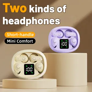 MSHUKCOE 2-in-1 Wireless Earphones Smallest Invisible Sleep Earbuds Comfortable Noise Blocking Wireless Headphones for Sleeping Bluetooth Flat Ear Buds for Side Sleepers,Tiny Hidden Buds for Sleep On Side Work Sports