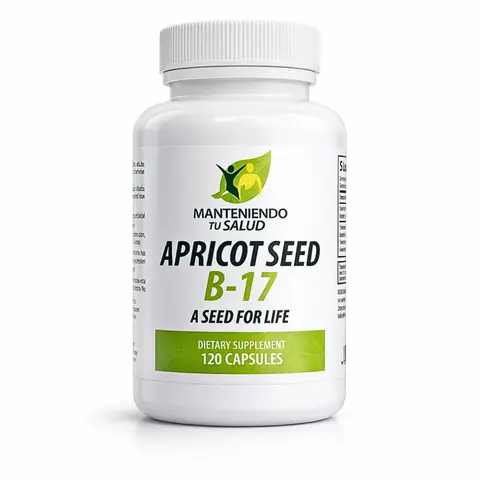 Manteniendo Tu Salud B-17 500mg Apricot Seed Immune Support 120 Capsules Dietary Supplement for Cell Function & Wellbeing Vitamin