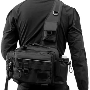 Large Capacity Multi-pocket Outdoor Tactical Backpack, Multi-functional Fishing Bag, Men's Waist Bag, Fishing Bag, Sports Bag for Outdoor, Fishing Tackle Organizer