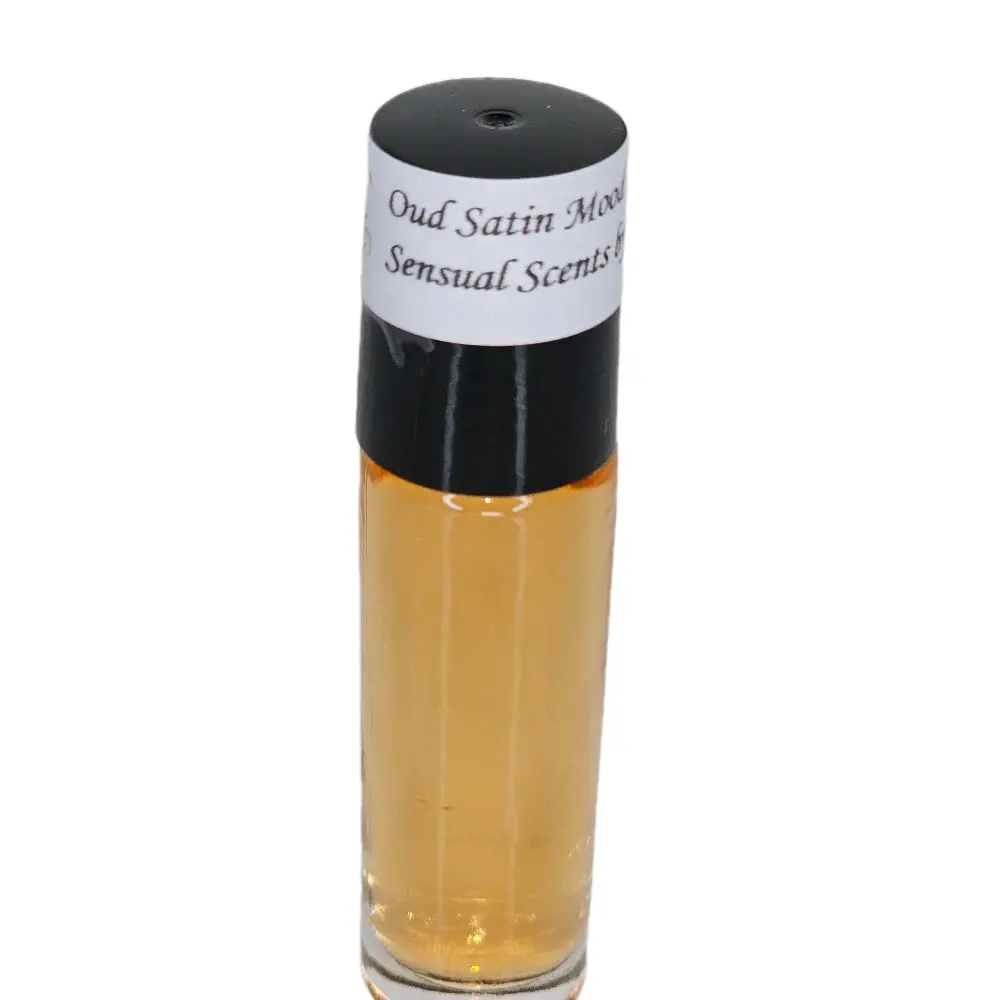 Unisex Oud Satin Mood Inspired Fragrance Body Oil (10ml-40ml) - Deep Floral Perfume, Floral Eau Perfume with Warm Oud, Rose, Vanilla Scents, Violet, Amber Notes, Smell Good All Day