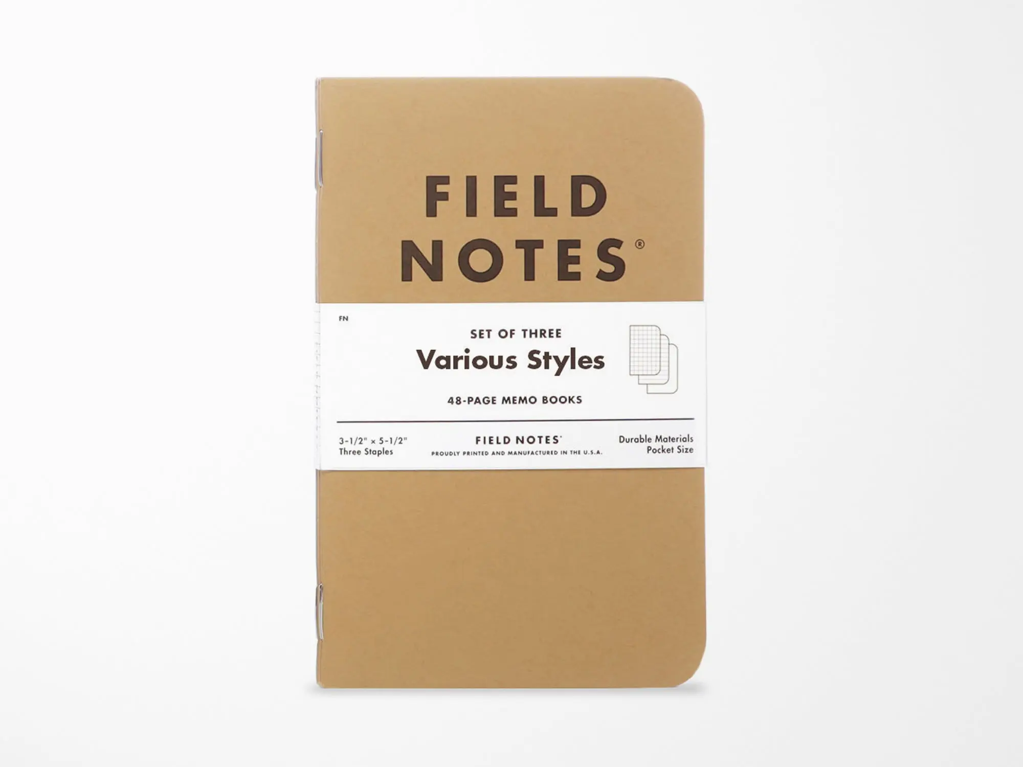 Field Notes Original Kraft Memo Book Set of 3