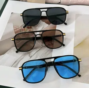 Color Block PC Toad Mirror Inlay Sunglasses for Casual Wear Fashion Geometric