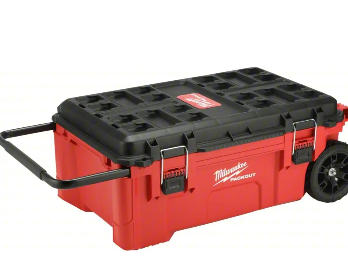 48-22-8428 PACKOUT Rolling Tool Chest, Black/Red, Plastic, 38 in W x 12 in D x 16 in H