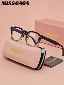 MISSGAGA Unisex Classic Modern Full Frame Plano Glasses Water Activity Rectangle Frame Plano Glasses