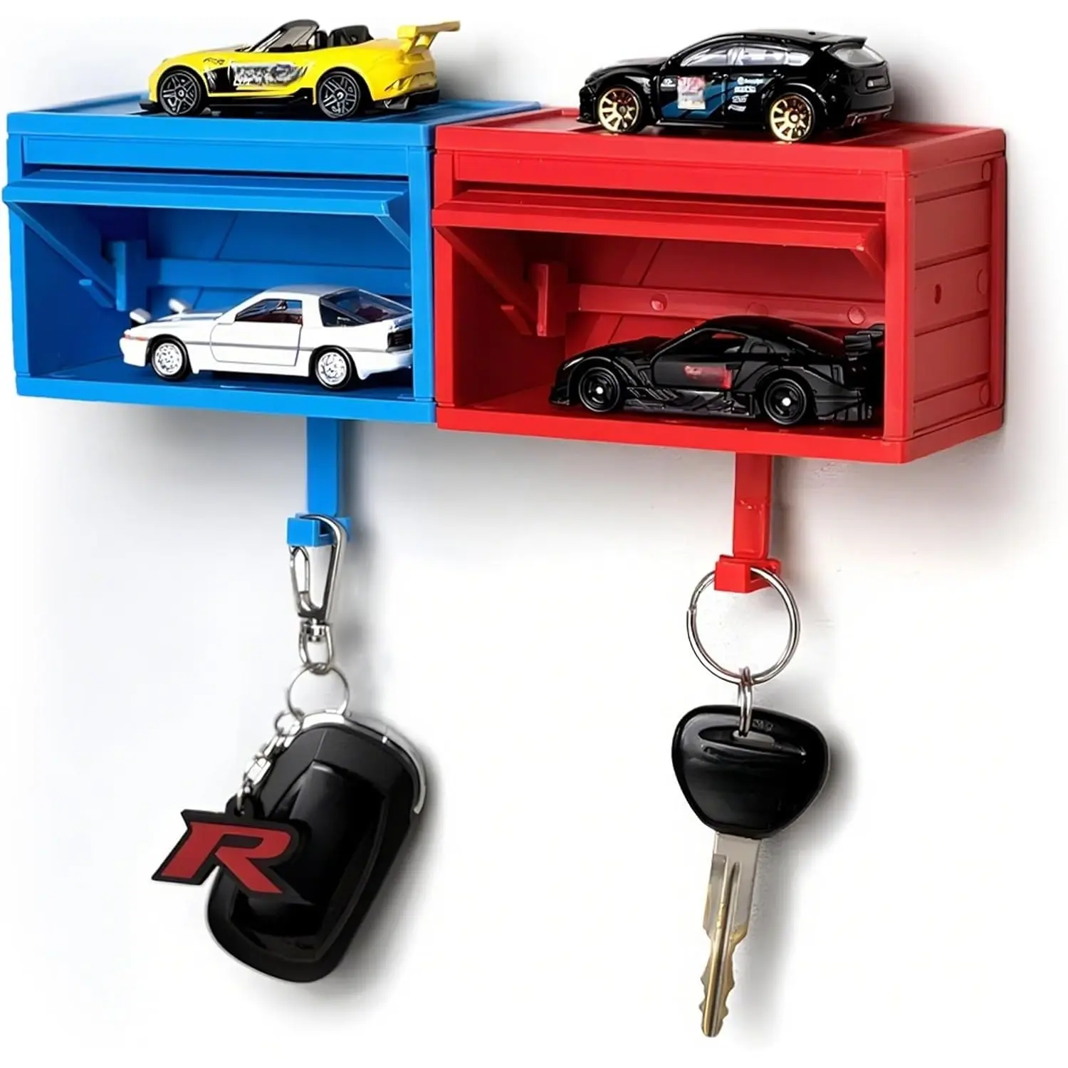 Car Garage Key Holder Car Key Holder for Wall Easy Installation Keys Rack Wall-Mounted, Suitable for Cars Enthusiasts, Suitable for Entrances, Corridors, Front Doors