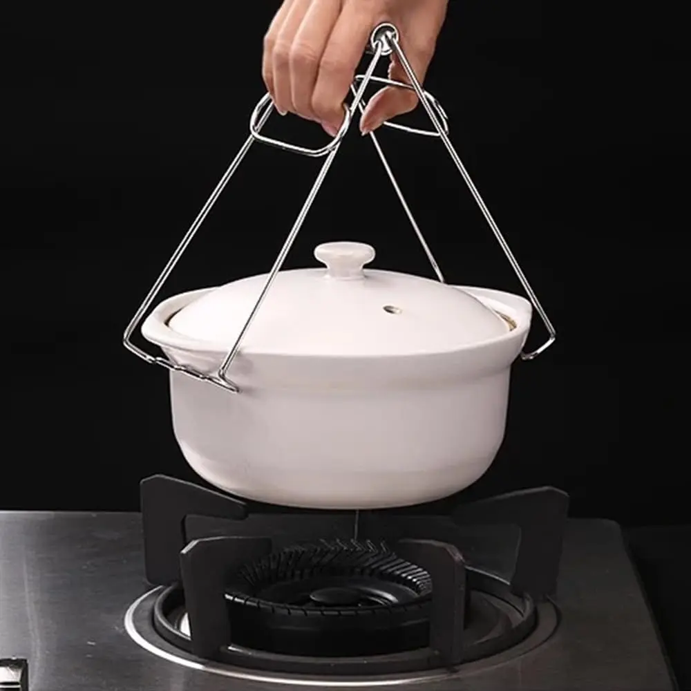 Stainless Steel Kitchens Tongs, Hot Bowl Clip, Foldable Anti-Scald Bowl Plate Pot Gripper, Tableware Clamp Grip Holder, Home Kitchen Utensils, Kitchen Utensils Tools