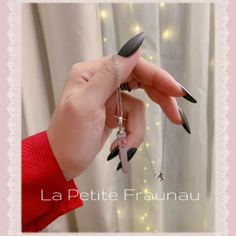 La Petite Fraunau Handmade Berserk Inspired Dragonslayer Dainty Kawaii Anime Manga Coquette Jirai Kei Necklace