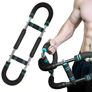 Adjustable Arm & Chest Trainer (60-90lbs), Portable Spring Resistance U-Shaped Strength Machine, Home Gym  for Men & Women