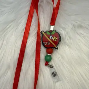 ABC/123 badge reel lanyard
