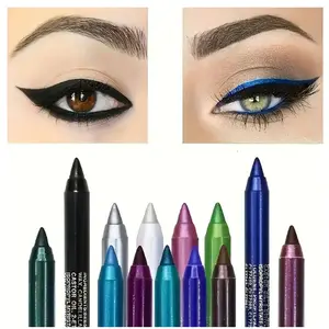 Waterproof Eyeliner Pencil Set, 12-Piece Makeup Kit Includes Eye Shadow & Liner, Eye Pencils, Vibrant Colors for Daily Use, Perfect Gift for Beauty Lovers, Matte Eyeliner Pencils