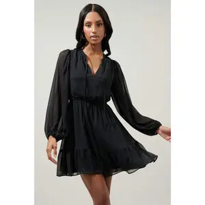 Paxton Balloon Sleeve Mini Dress