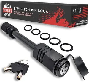 Trailer Hitch Pin Lock for 2" Receiver - Secure 5/8" Locking Pin for Class III, IV Hitch with Exclusive Tubular Key, Built Tough for Dust, Mud, and Thieves
