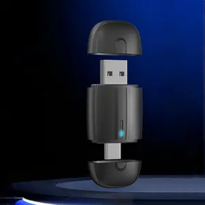 Portable Dual Interface Mini Wireless Adapter, Plug & Play Car Adapter for CarPlay/Android Auto, Car Electronics
