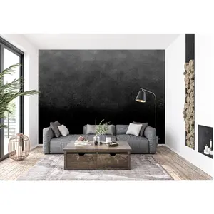 Black Ombre Abstract Luxury Wallpaper Mural in Peel & Stick Canvas Vinyl or Non-Woven