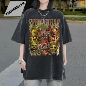 Limited Springtrap Five Nights At Freddy's Vintage T-Shirt, Gift For Woman and Man Unisex T-Shirt, Springtrap FNAF Graphic Tee