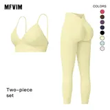 Women's 2-Piece Solid Color Cut-Out Backless Camisole & High-Waist Leggings Workout Set - Sporty High Stretch, Breathable Workout Tops, Athleisure Outfits for Yoga, Gym, Valentine's Day Gift, Travel/Camping Essentials