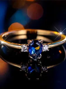 Geometric  Luxury  Band Ring  Synthetic Zirconia Inlay Luxury Exquisite Elegant Retro Mysterious Fashion Stackable Design Engagement Ring Daily Wear Jewelry Accessory for All Seasons for Women & Girls