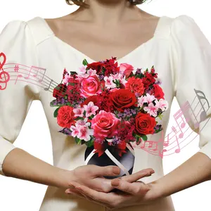 Paper Flower Bouquet Pop Up Cards Greeting Cards for Women with Note Card & Envelope Valentines Day Gifts for Her