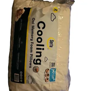 Serta Gel Memory Foam Cluster Pillows Set of 2 - Cooling Gel Memory Foam Adaptive Support Plush Breathable Cover Hypoallergenic Fresh Clean