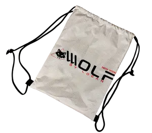 THE WOLF Water-Resistant Drawstring Backpack - Compact Design, Ideal for Everyday Use