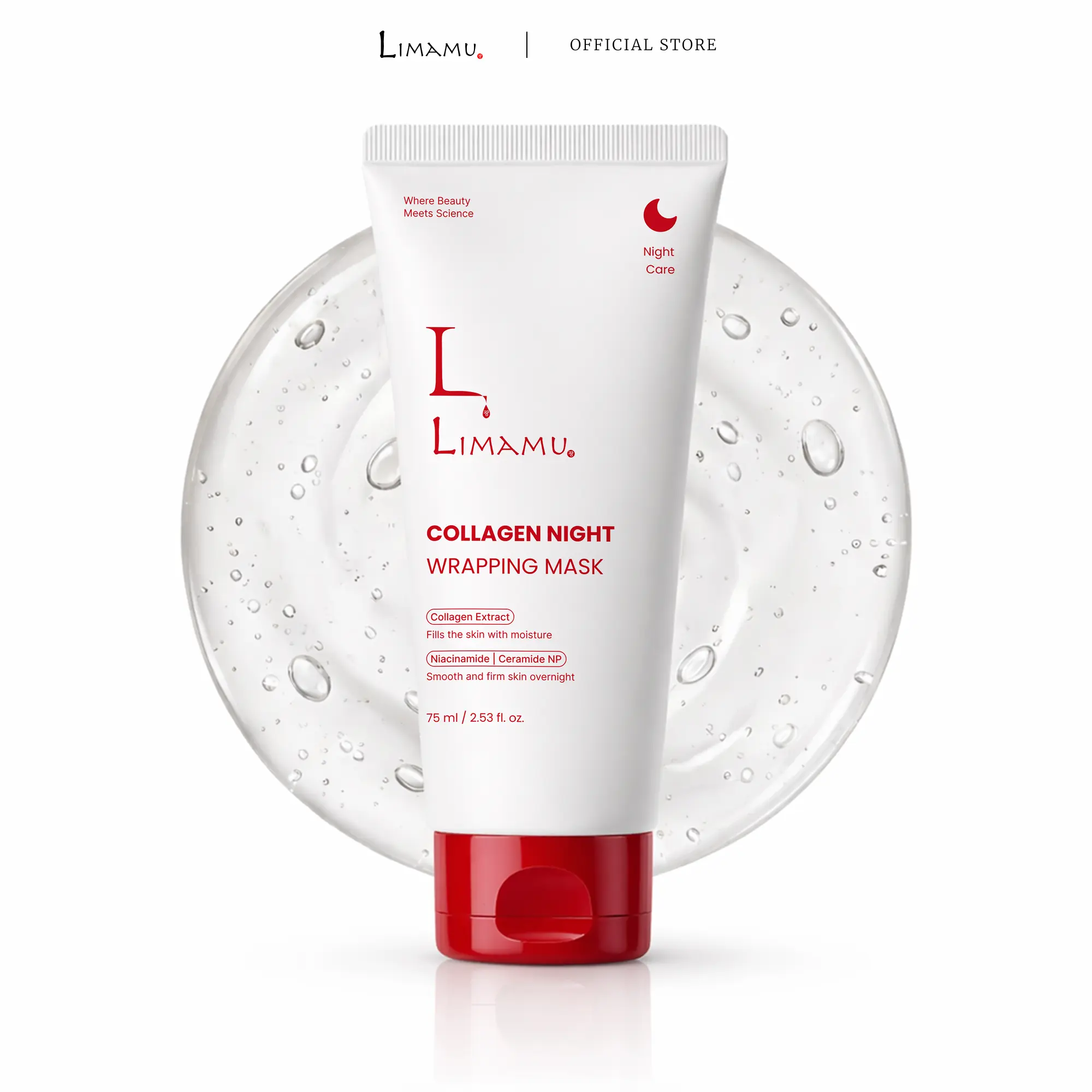 Limamu Collagen Night Wrapping Face Mask Moisturizing Beauty Mask Skin Repair Facial Lightweight