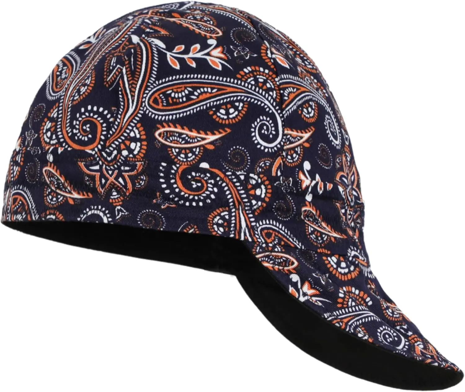 FR Paisley Printed CAT2 Midweight 6-Panel Welder's Cap | 6.5oz Resistant Cotton, 2-Sided Reversible, 6-Panel, Arc & Heat Protection, NFPA2112 Certified