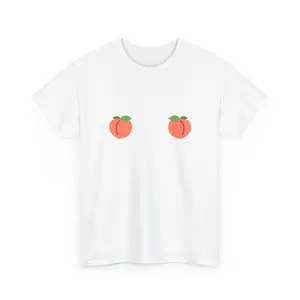 Peach Motif Tee | Peach Chest Graphic T-Shirt