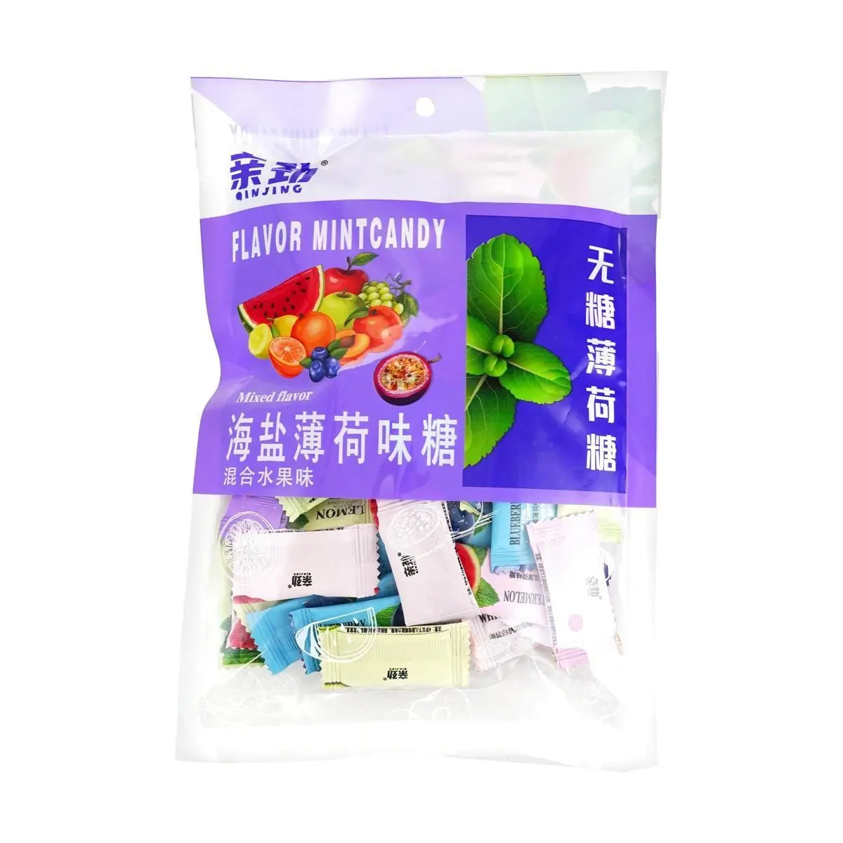 QINJING Sugar-Free Sea Salt Mint Candy - Mixed Fruit Flavors, 200g - Fresh Breath, Keto Friendly, Low Calorie QINJING Sugar-Free Sea Salt Mint Candy - Mixed Fruit Flavors, 200g - Fresh Breath, Keto Friendly, Low Calorie