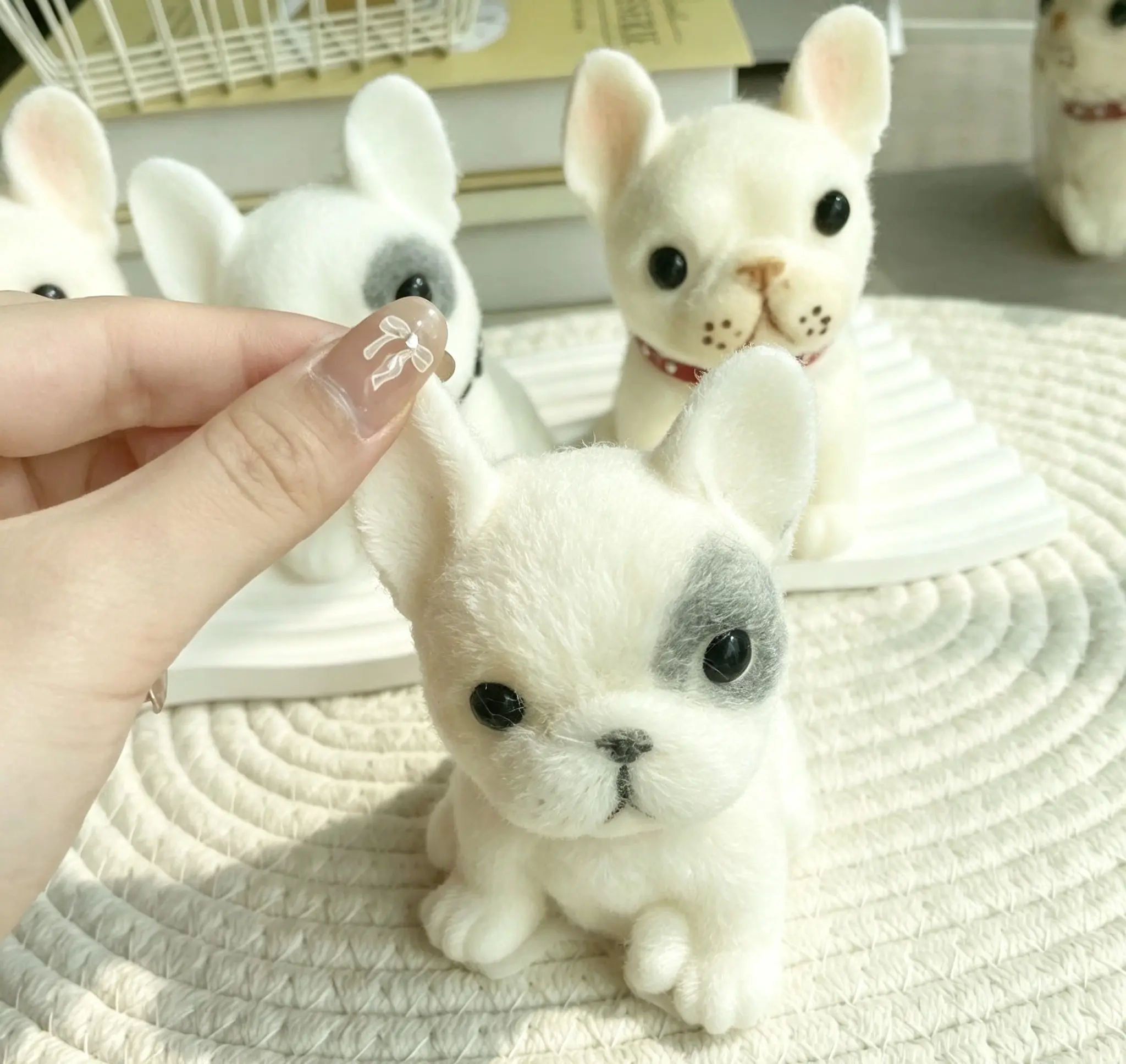 Flocked French Bulldog Squishy Stress Toy