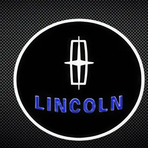 2 Pcs Lincoln  Car Door Lights, Car Decorative Light, Door Logo Projector Welcome Light, LED Projector Car Door Welcome Light, Personalized Door Projection Light （Batteries Not Included）