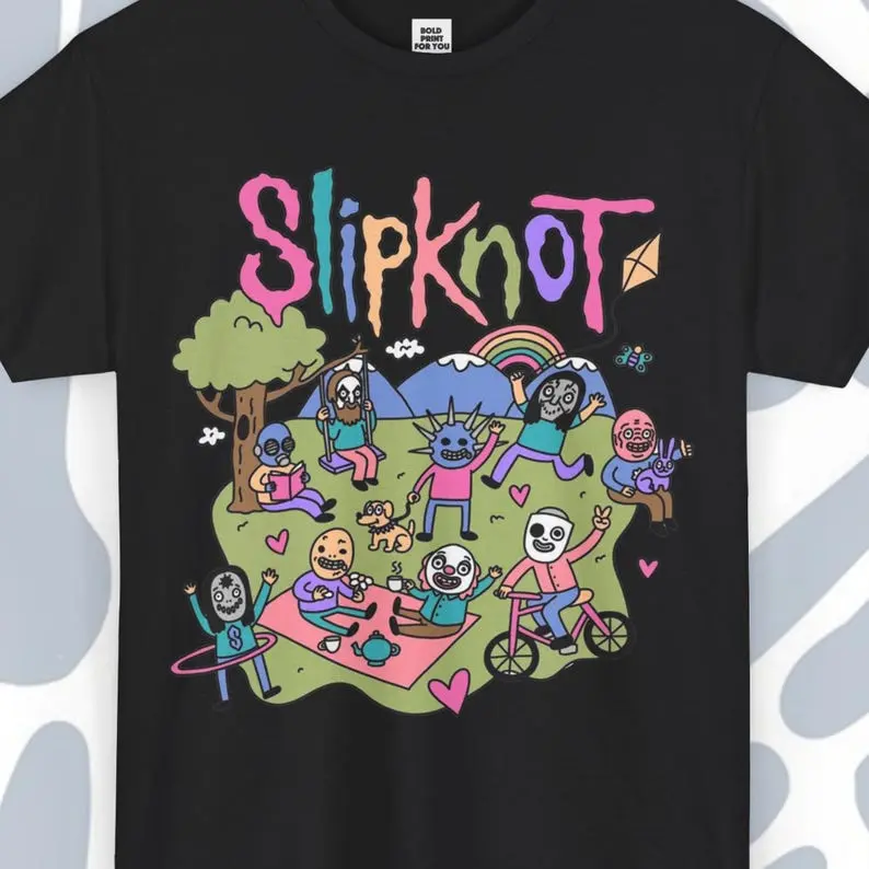 T-shirt Slipknot, Funny Vintage Unisex Tee, Slipknot Retro Shirt, Casual Wear, meme tshirt, Funny Vintage Slipknot Shirt, Hard Rock Shirt